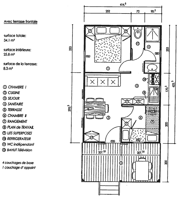 Chalet 6 personnes Camping Les Airelles, Baratier, Embrun, Serre-Ponçon, Les Orres, Hautes-Alpes, 05.